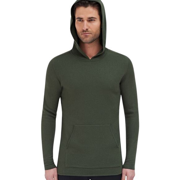 EFM-ENGINEERED FOR MOTION Converge Green Hooded Wool Pullover Sweater - Picture 11 of 11